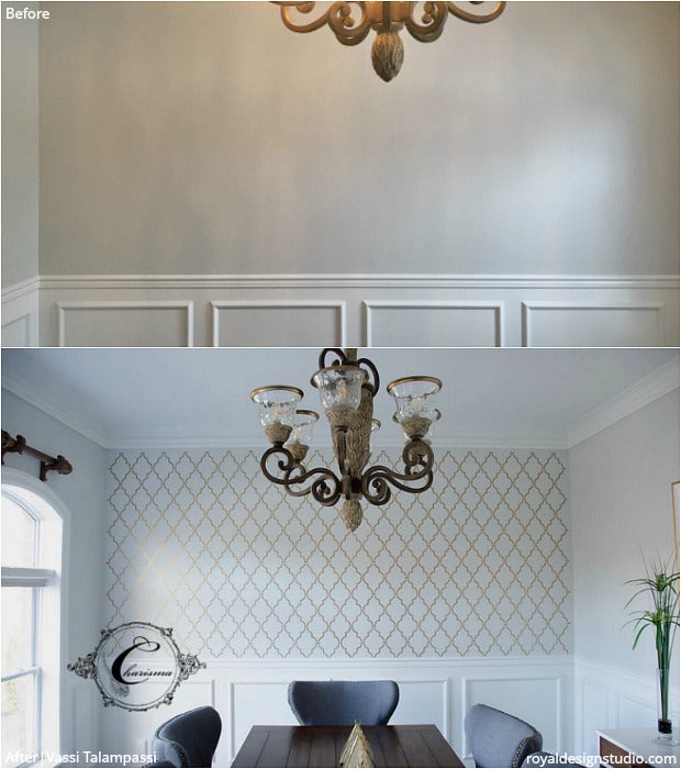The BEST Metallic Paint for Stenciling Walls!