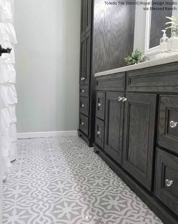 The DIY Renovation Hack That Will Save You $1000s: Bathroom Tile Floor Stencils