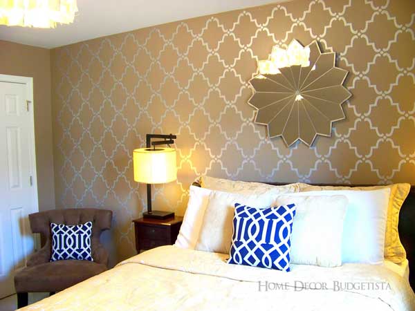 Our Moroccan Wall Stencils Update this Guest Room | Royal Design Studio ...