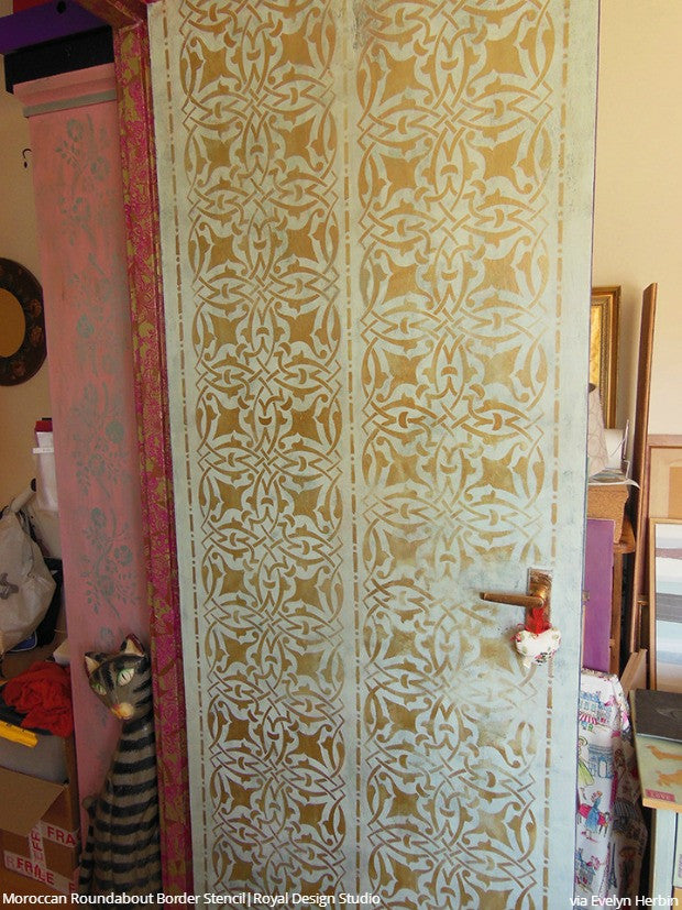 Open Up to Painting Your Door with Stencil Designs from Royal Design Studio - 7 DIY Decorating Ideas