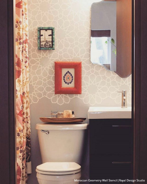 Looking for Insta-Inspiration for Your Next Stencil Project? Check out these gorgeous stenciled interiors! Royal Design Studio Stencils