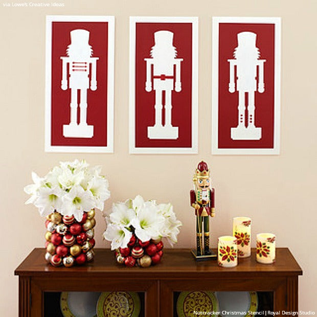 3 DIY Christmas Stencil Project Ideas from Lowe’s Creative Ideas and Royal Design Studio