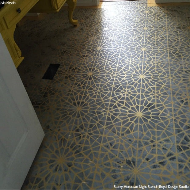 Make Old Floors New Fabulous With Floor Stencils Royal Design