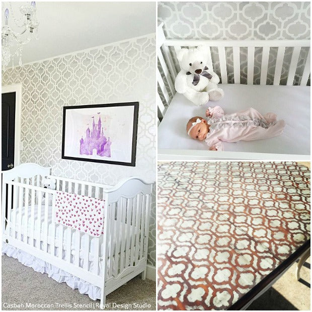Looking for Insta-Inspiration for Your Next Stencil Project? Check out these gorgeous stenciled interiors! Royal Design Studio Stencils