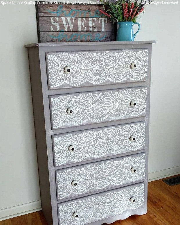 Finishing Your Furniture With Stencil Designs Diy Painted Decor