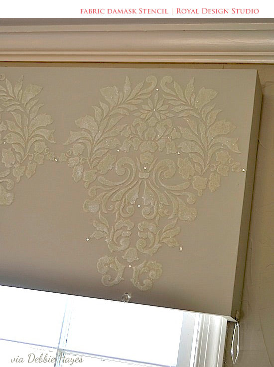 Stencil Ideas For Stenciled Window Treatments Create Patterned