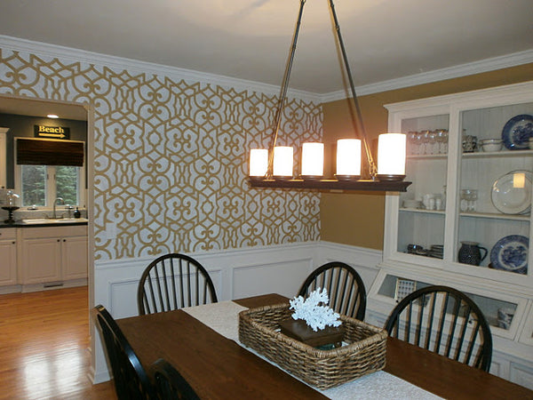 stencil ideas for dining room