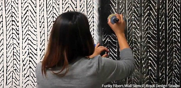 [VIDEO TUTORIAL] How to Paint a Textured Wall with Embossing Roller, Wall Stencils, and Gold Leaf - Royal Design Studio Stencils