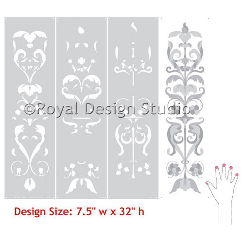 Wall Stencils | Delphine Panel Stencil | Royal Design Studio Stencils