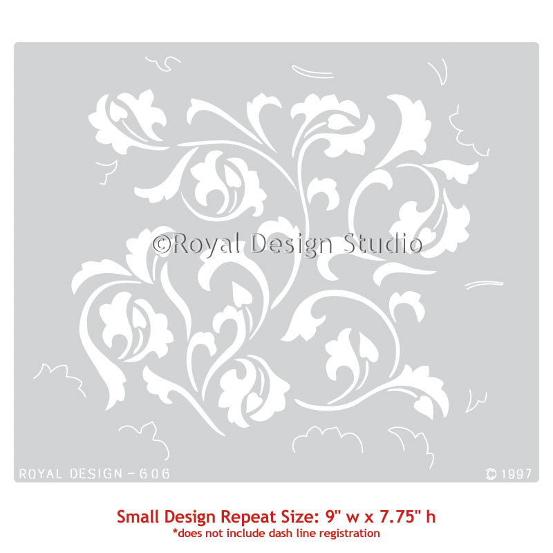 Furniture Stencils Small Scrollallover Royal Design Studio Stencils