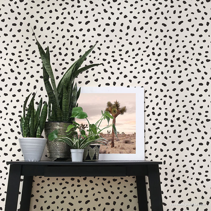 Leopard Spots Wall Stencil