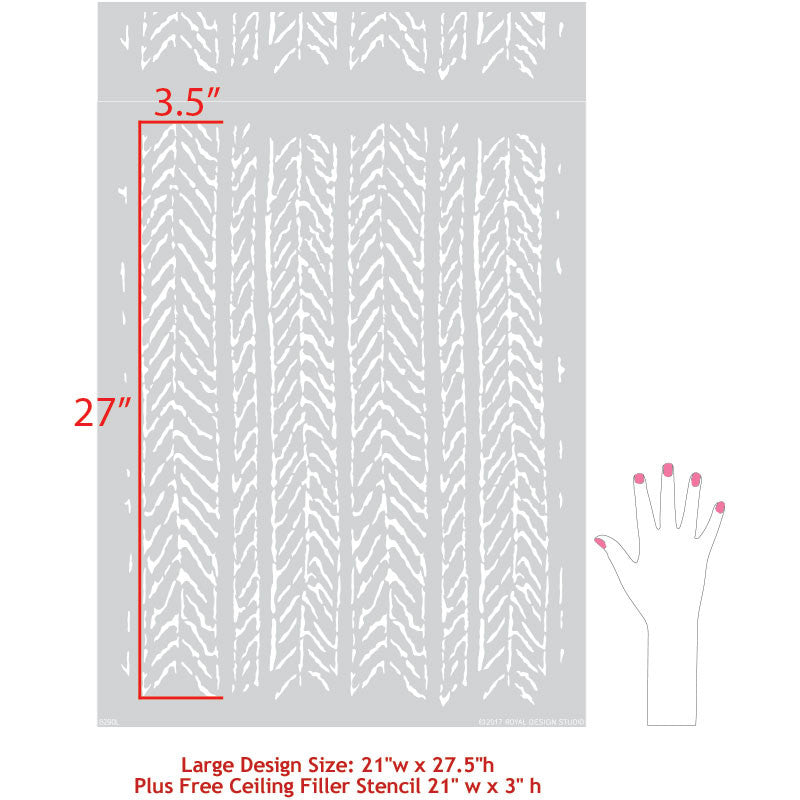 Modern Fibers Wall Stencils Woven Texture Designs For