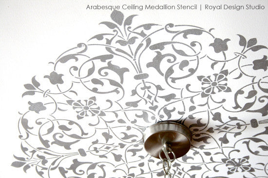Ceiling Stencils Arabesque Ceiling Medallion Royal Design