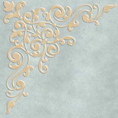 Ceiling Stencils Avignon Corner Ceiling Stencil Royal