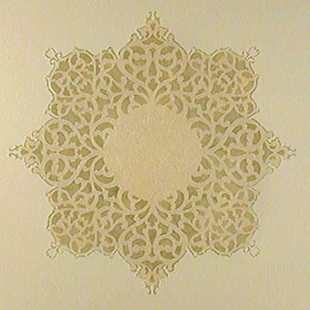 European Lace Ceiling Medallion Stencil