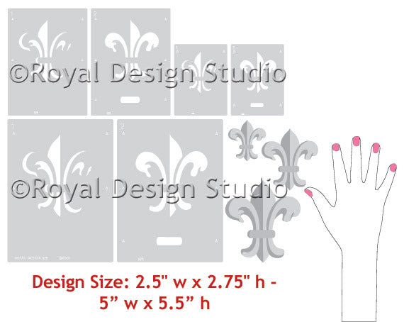 Stencils | Fleur de Lis Classic Stencil Set | Royal Design Studio Stencils