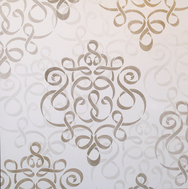 Large Wall Stencil | Ribbon Damask Stencil | Royal Design Studio ... - ... Allover Damask Ribbon Wall Stencils for Painting with Chalk Paint -  Royal Design Studio ...