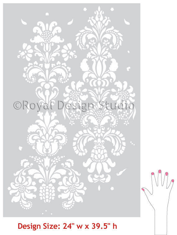 DD-020 painted flowers stencil - iStencils