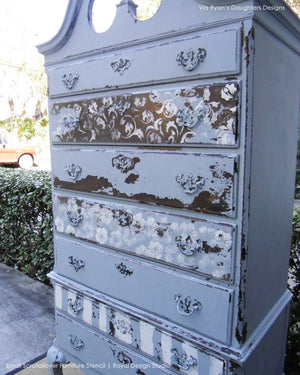 Furniture Stencils Small Scrollallover Royal Design Studio