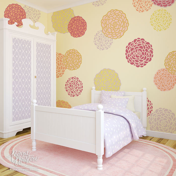 Bloomers Wall Stencil Set