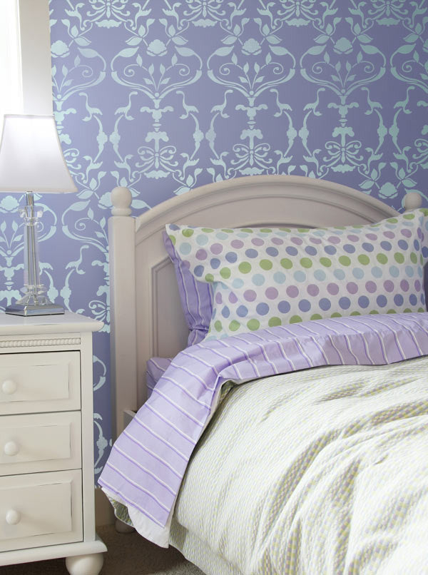 Splendor Damask Bari J Wall Stencil