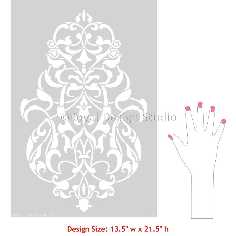 Turkish Ornament Wall Art Stencils for Painting Large Decal Designs
