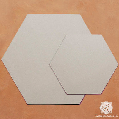 Hexagon Wall Art Wood Shapes Set