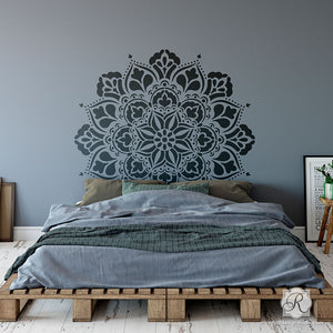 Large Mandala Wall Art Stencils For Painting Boho Bedroom