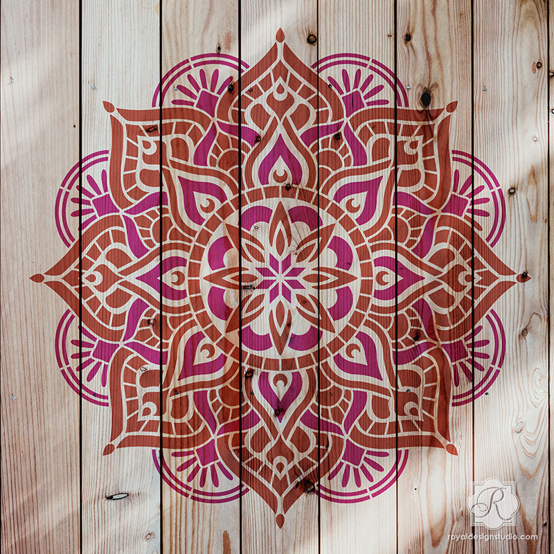 Mandala Floor Stencil- Original Mandala Design- Large Mandala Wall Stencil 88