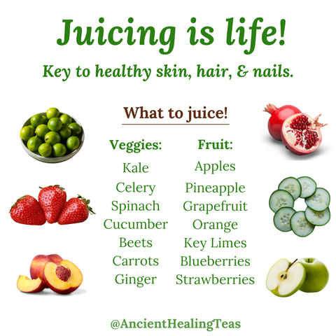 Juicing fresh fruits and vegetables