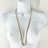 14k Solid yellow Gold Rope Chain Long Necklace 30"[14K Solid Gold 보증]