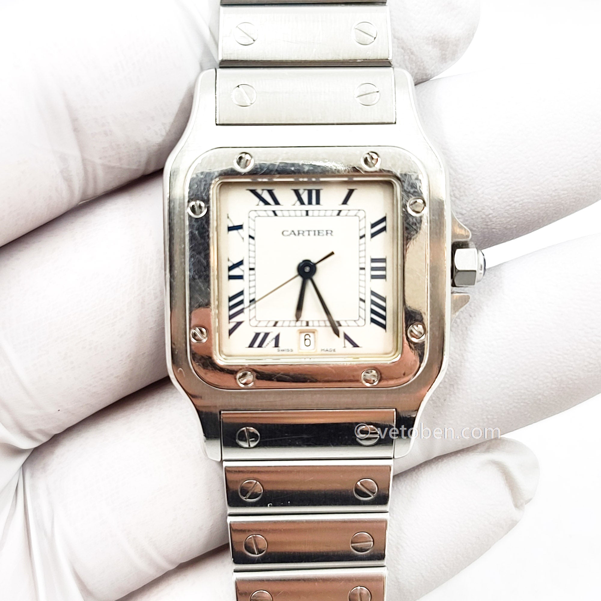 cartier santos galbee leather strap