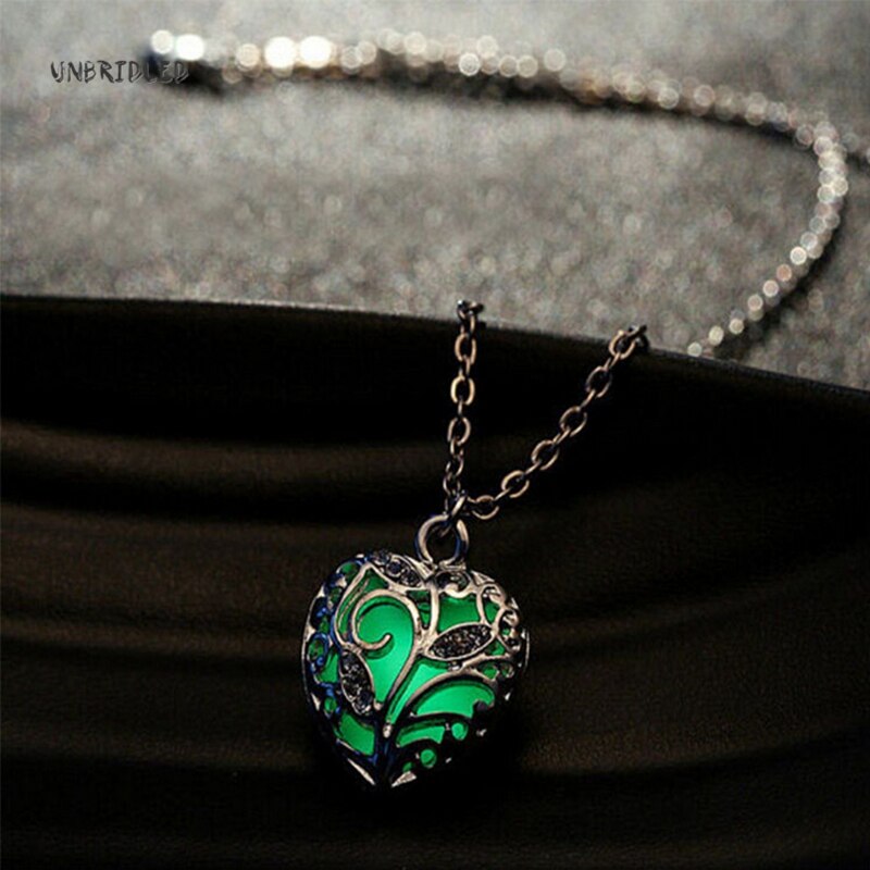 glowing heart necklace