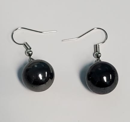 *E11 Gun Metal Pearl Dangle Earrings - Iris Fashion Jewelry