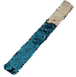 L143 Blue & Silver Sequin Slap Bracelet