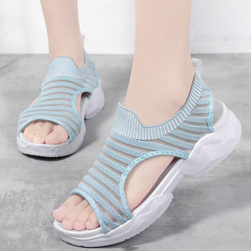Women Summer Knitted Fabric Open Toe Sandals – COLAPATRENDY