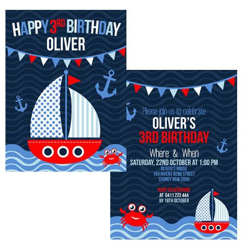 nautical birthday invitations