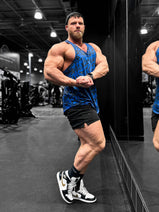 Graphic Muscle Stringer - Navy Graffiti Nav Image 7