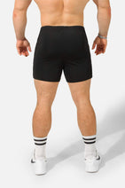 Agile Bodybuilding 4'' Shorts w Zipper Pockets - Noir Nav Image 4