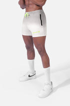 Agile Bodybuilding 4'' Shorts w Zipper Pockets - Ombré Gray Nav Image 2