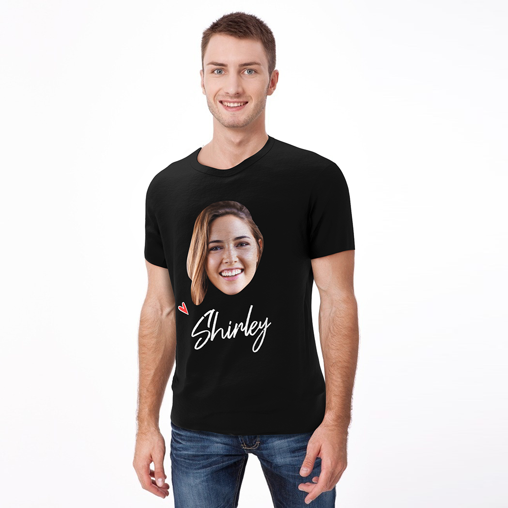 Custom Face T-shirt with Name Personalized Photo Shirt – MyFaceSocksUSA