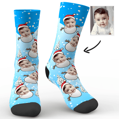 baby face on socks