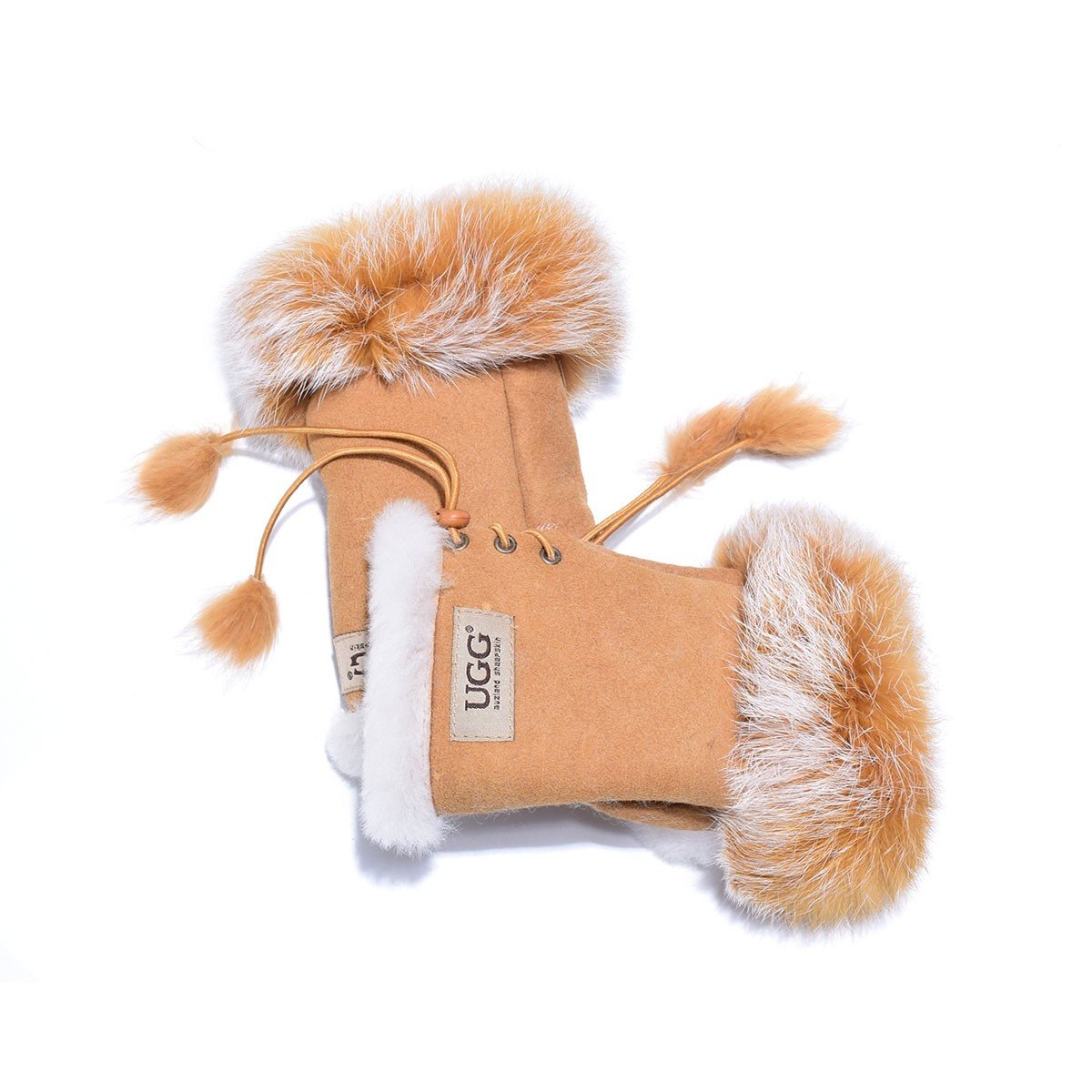 ugg fingerless gloves with fur