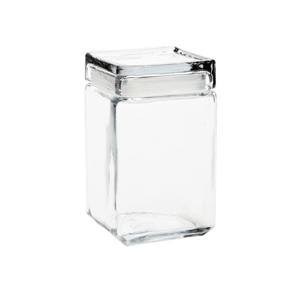 Crystal Clear Glass Sealed Jar with Lid 1700ml - Propstation