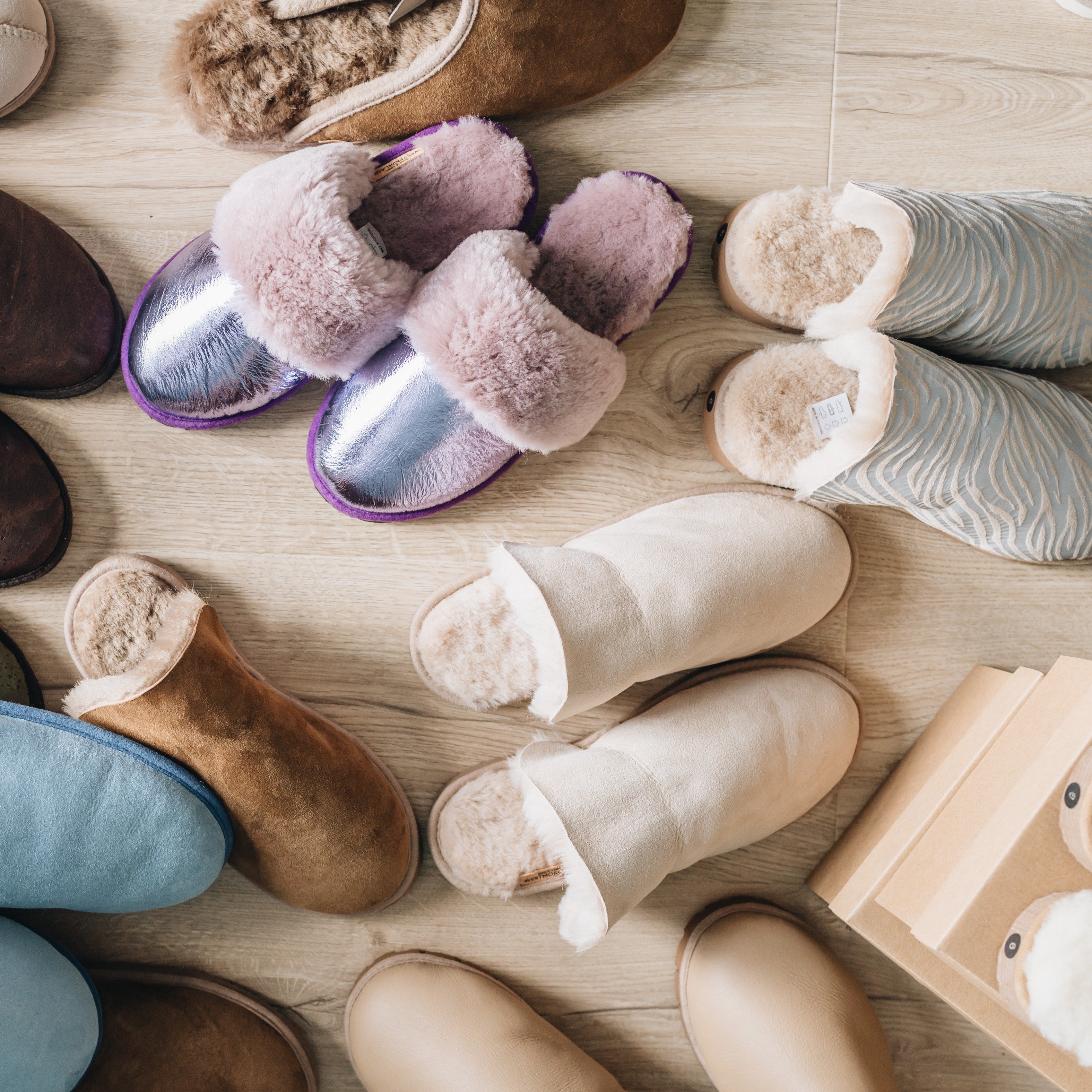 sheepskin wool slippers