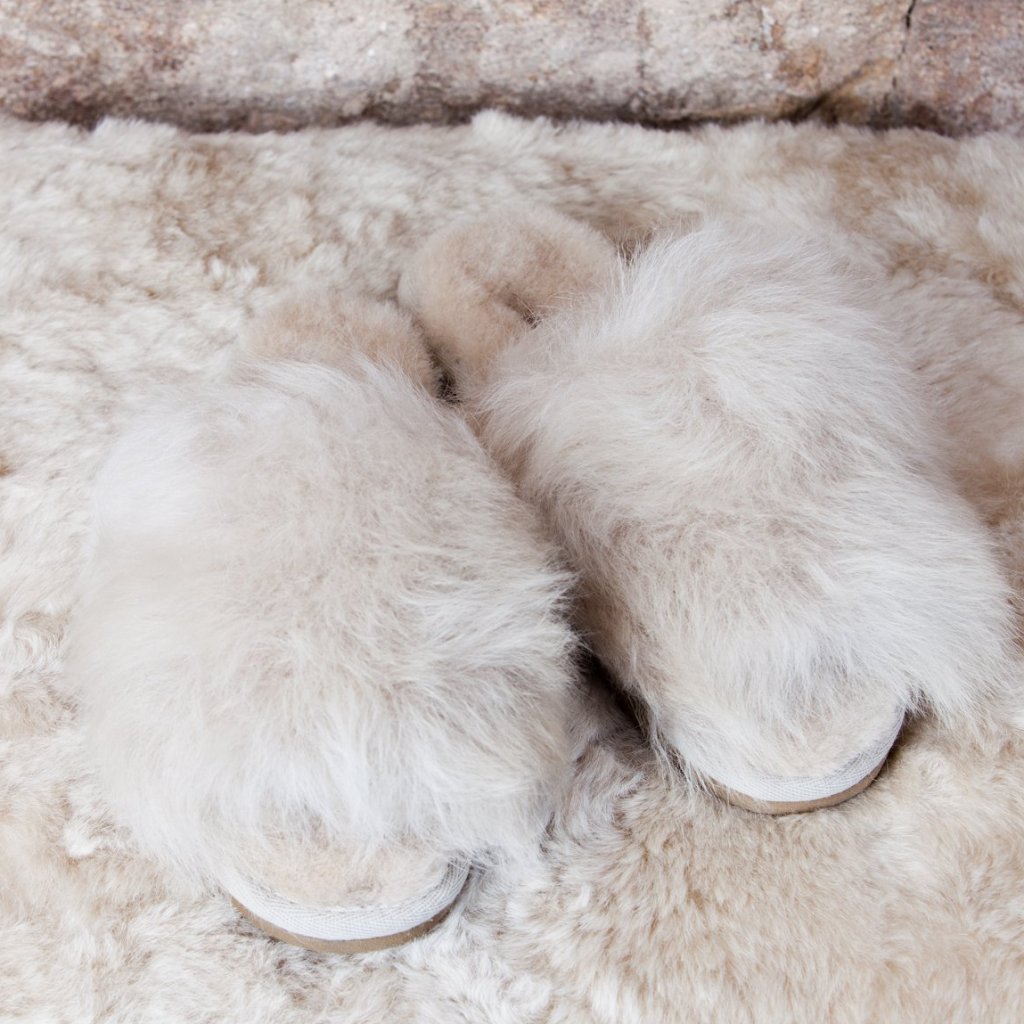 sheepskin slider slippers