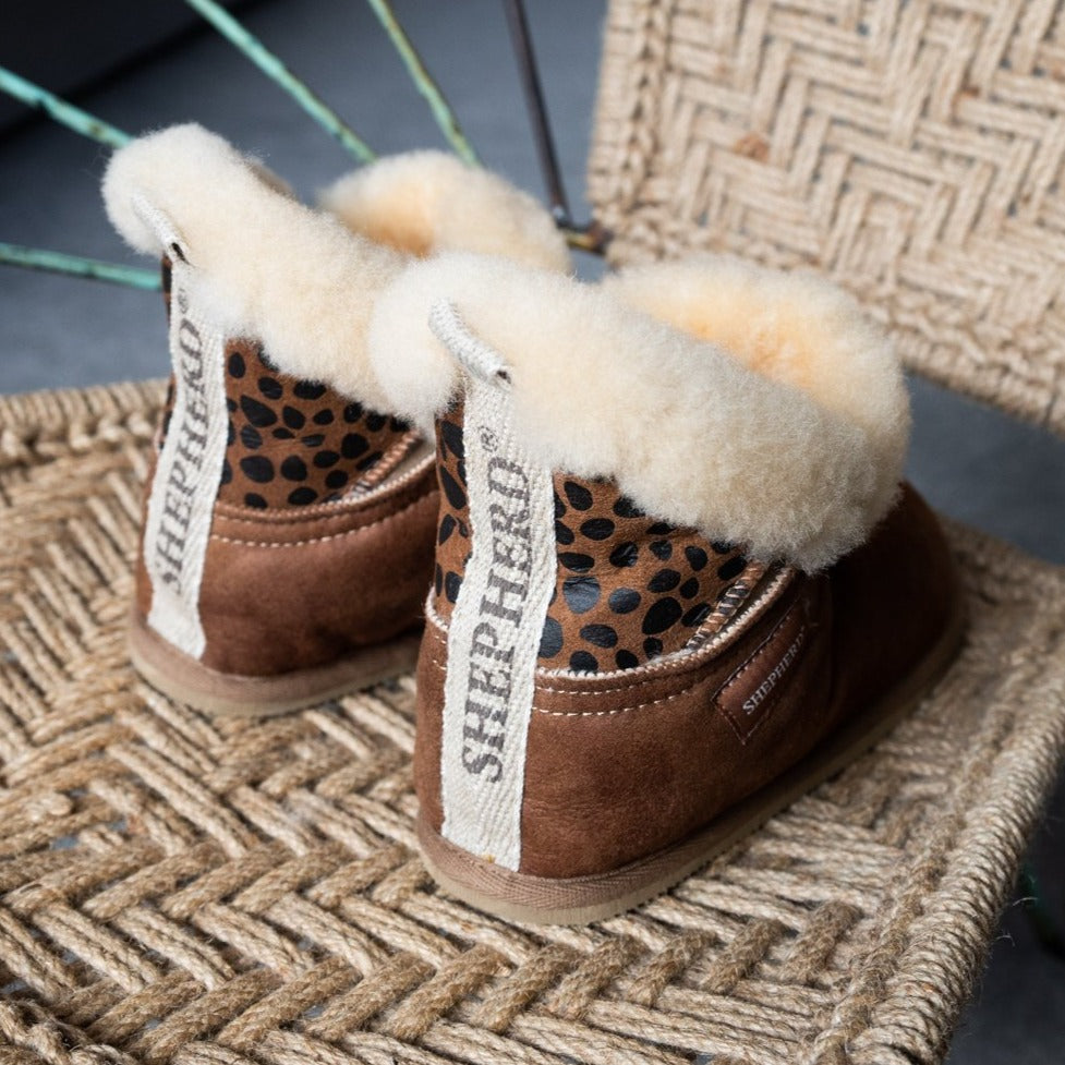 leopard print slipper boots