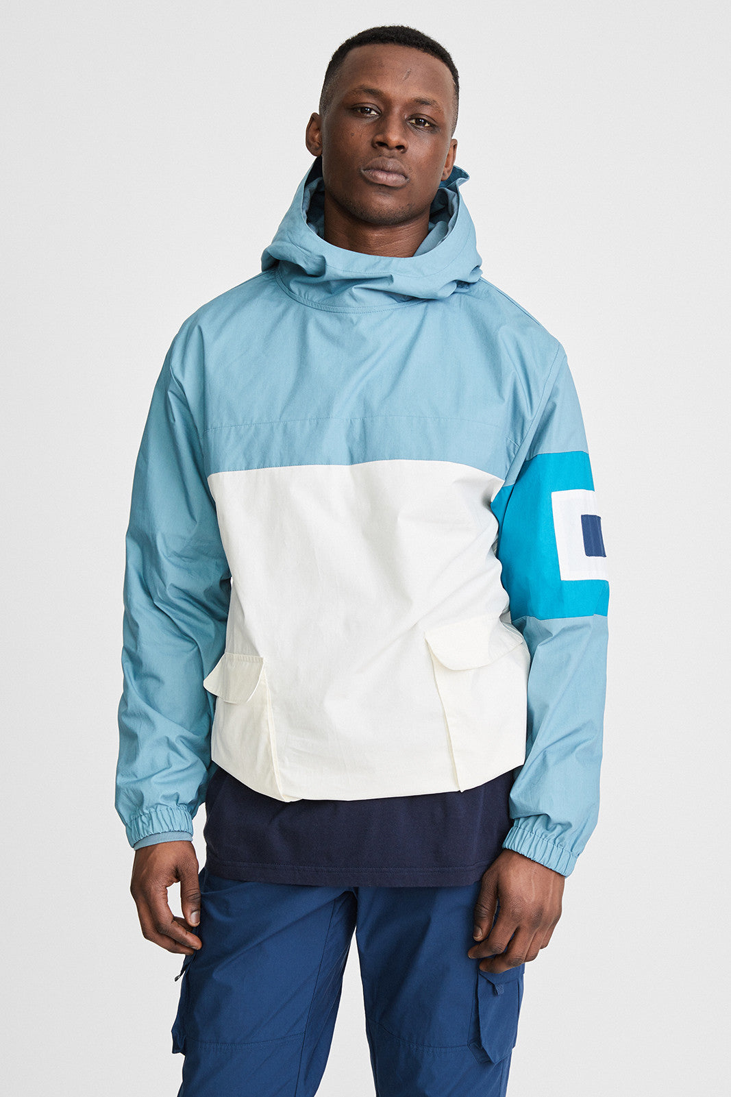 KITH X AIMÉ LEON DORE NAMMOS SAILING JACKET AQUA / OFF WHITE (L)