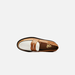 Blackstock & Weber The Ellis Penny Loafer - Acorn / White 2