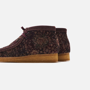 Clarks Wallabee Boot Velvet - Burgundy 3